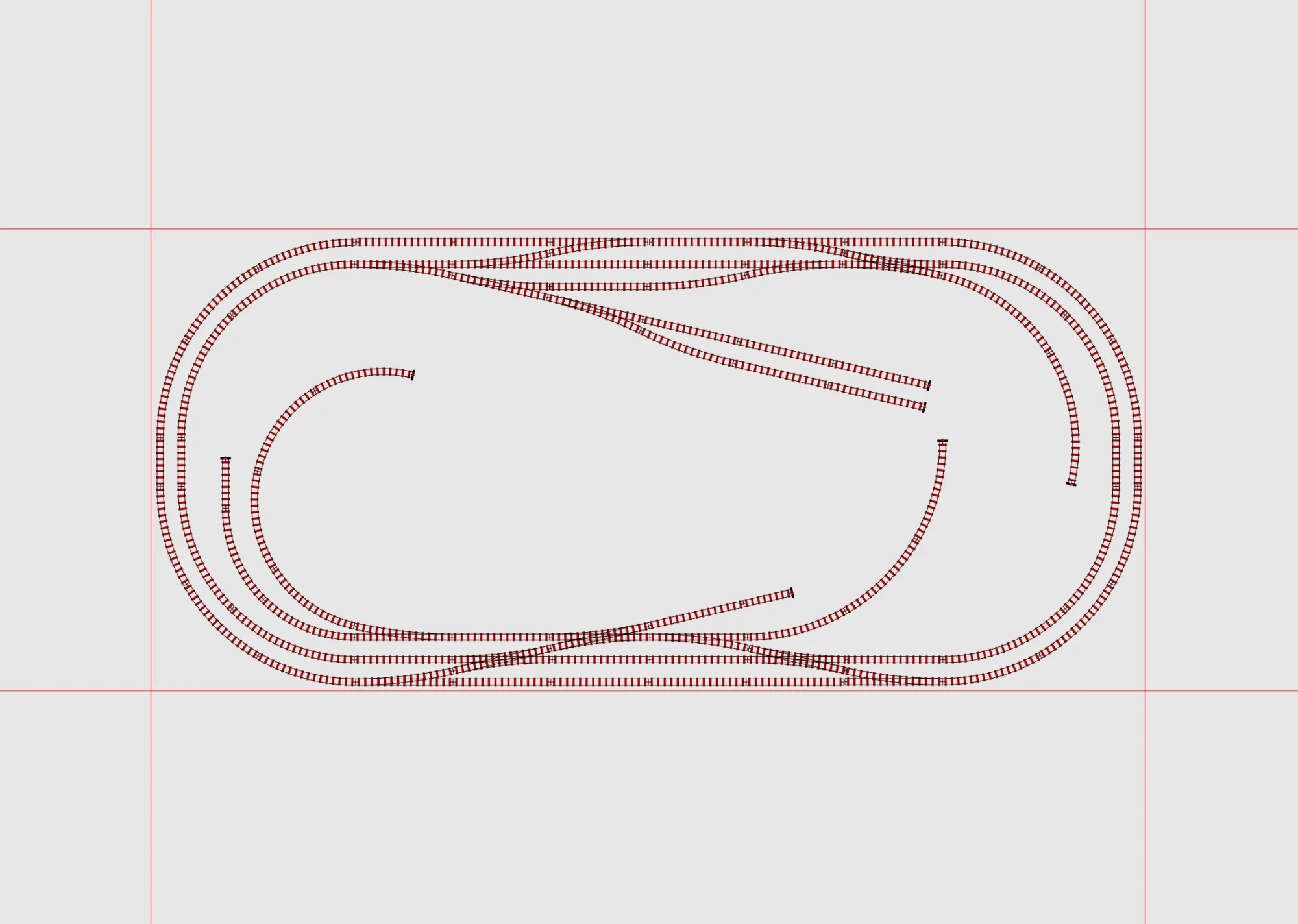 Un plan de voies à l'échelle Z dans la vue 2D